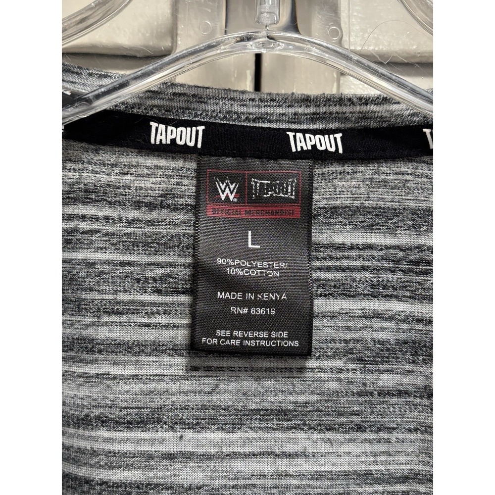 Tap Out Gray/Black Long Sleeve V Neck Soft Top Size Large Casual Activewear - Picture 2 of 5